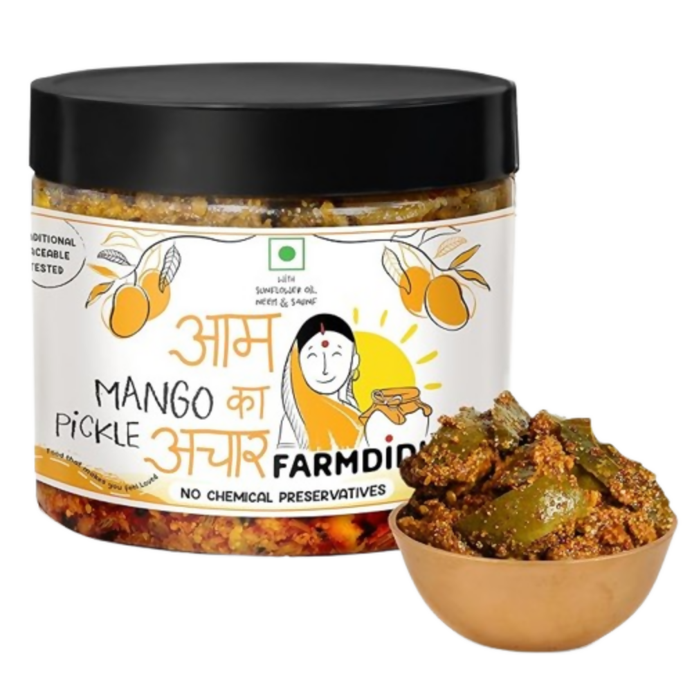 FarmDidi Mango Pickle - Tangy & Salty | Grocsy