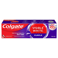 Colgate Visible White Purple Toothpaste For Teeth Whitening Helps Remove Surface Stains, Whitens Yellow | Grocsy