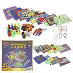 Skoodle Quest Centurion 5 Double Sided 100 Classic Family Board Games Collection 3D Box for Adults & Kids Chess, Ludo, Checkers & More - Age 3+Years | Grocsy