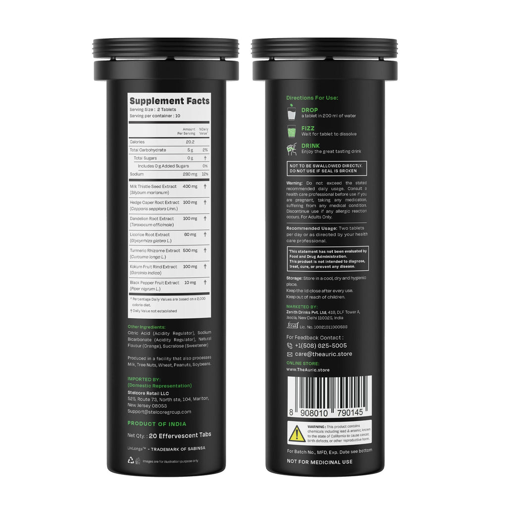Auric Herbal Liver Support Supplement | Grocsy