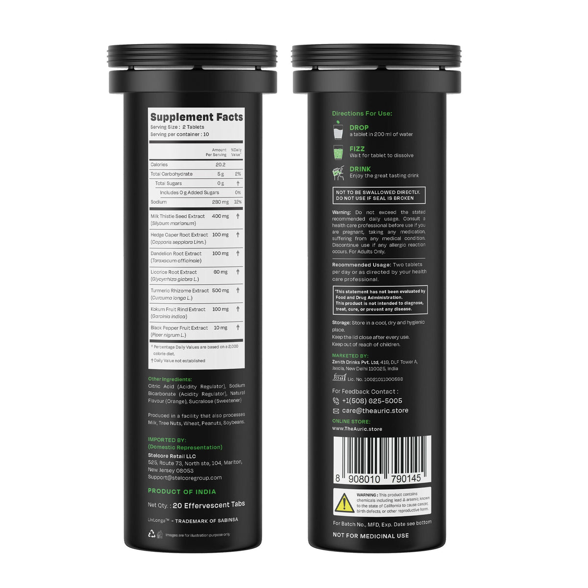 Auric Herbal Liver Support Supplement | Grocsy