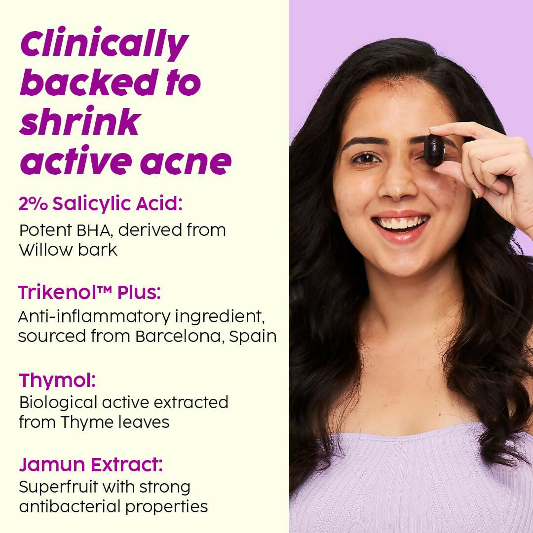 PLIX The Plant Fix Jamun Acne Spot Corrector Gel For Reducing Active Acne | Grocsy