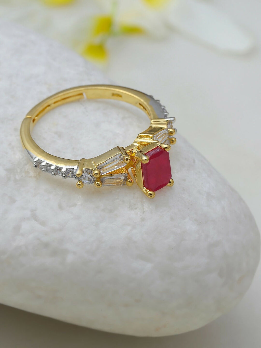 Diamond and Ruby Ring- Ruby Raang | Grocsy