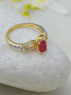 Diamond and Ruby Ring- Ruby Raang | Grocsy