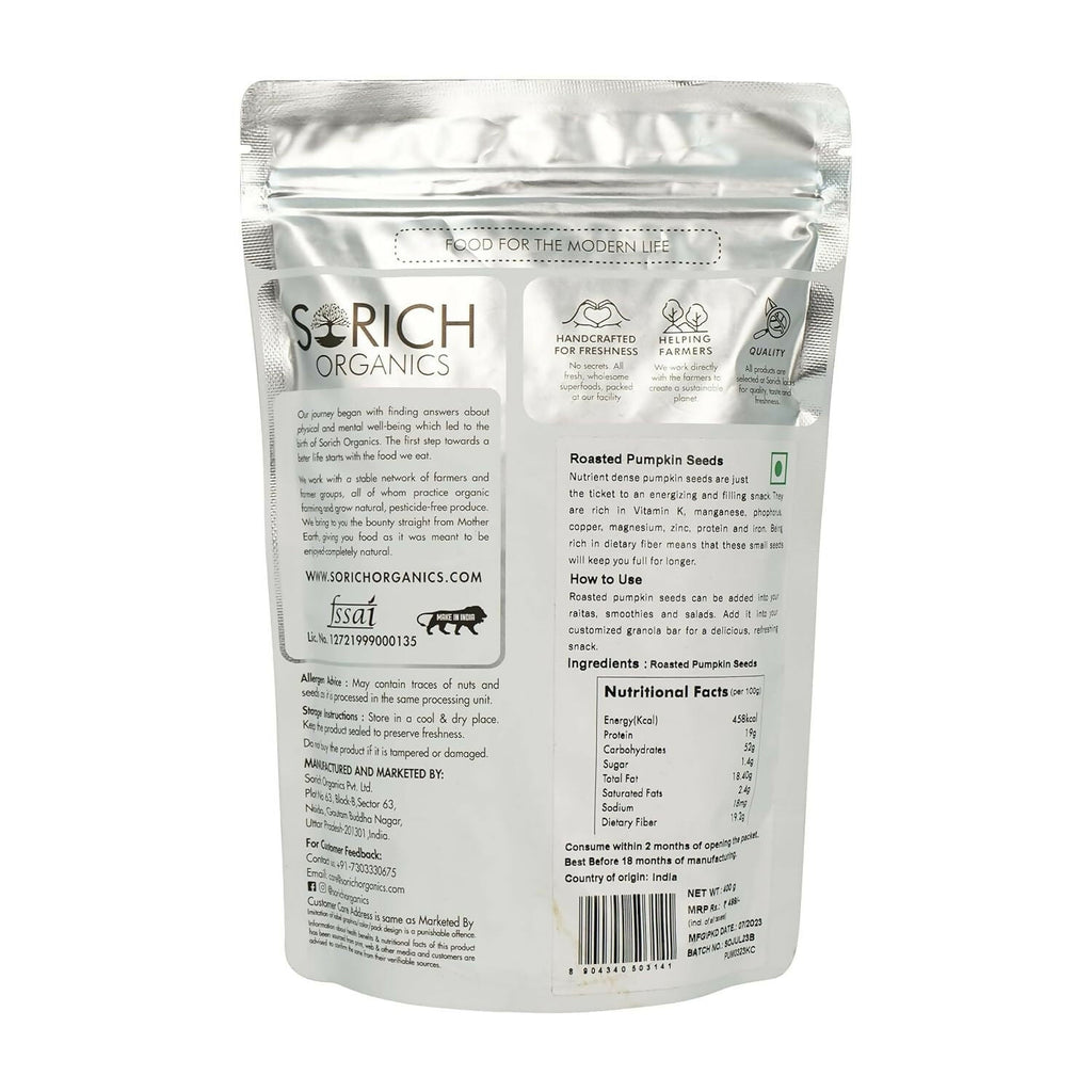 Sorich Organics Roasted Pumpkin Seeds | Grocsy