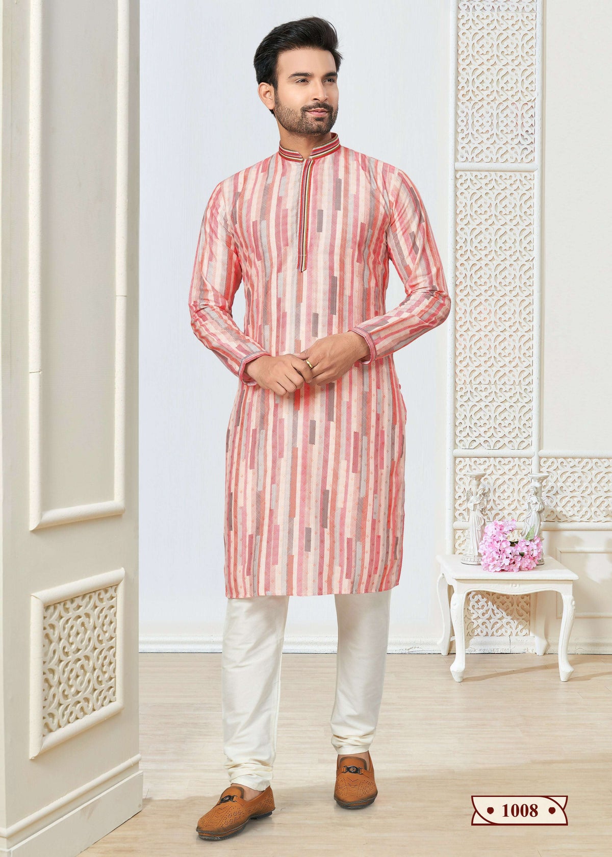 Joban Fashion Men's multicolor Cotton printed Kurta Pyjama set | Grocsy