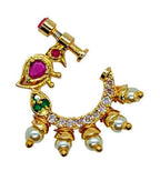 Multicolor AD Bridal Peacock Nose Ring | Grocsy