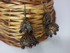 Terracotta Peacock Dazzling Temple Earrings