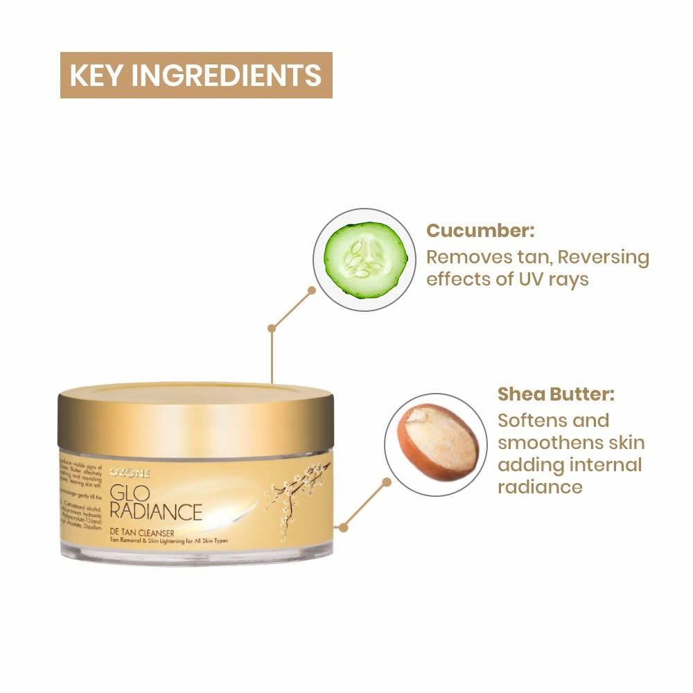 Ozone Glo Radiance De Tan Removal Facial Cleanser With Cucumber & Shea Butter | Grocsy