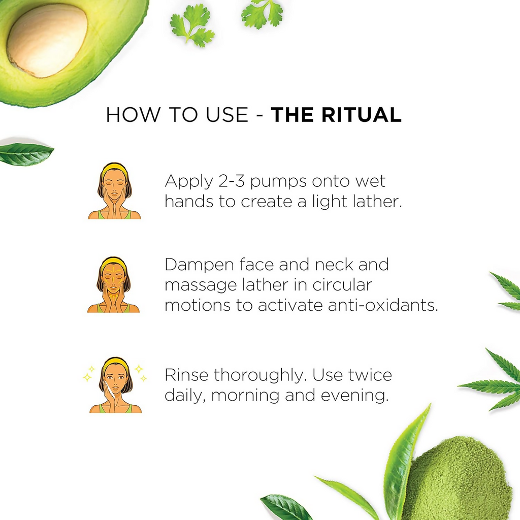Light Up Superfood Brightening Green Juice Face Cleanser | Grocsy