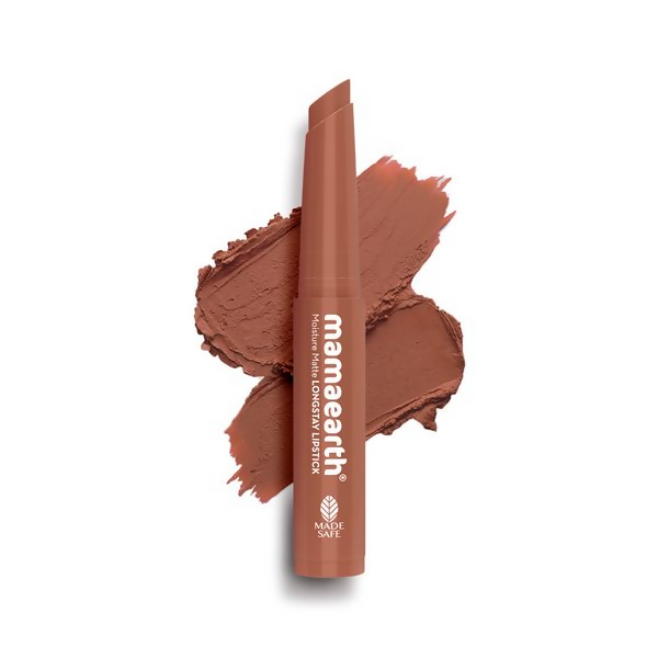 Mamaearth Moisture Matte Longstay Mini Lipstick - Cinnamon Nude | Grocsy
