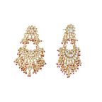Nuyug 22K Gold Plated Pearl Empress Chandbali Earrings | Grocsy