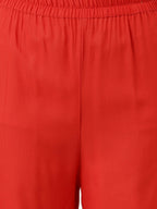 Joban Fashion Red Rayon and Embroidered Work Straight Kurta Bottom Set | Grocsy