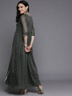 Ahalyaa Women's Traditional wear Kurta Set - Grey | Grocsy