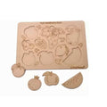 Kraftsman Fruits Board Identification Puzzle Board | Color Kit Included | Grocsy