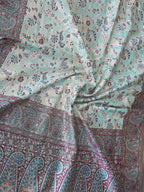 Teeya Creation New Latest Trendy Wedding Wear Pashmina Silk Saree-Blue | Grocsy