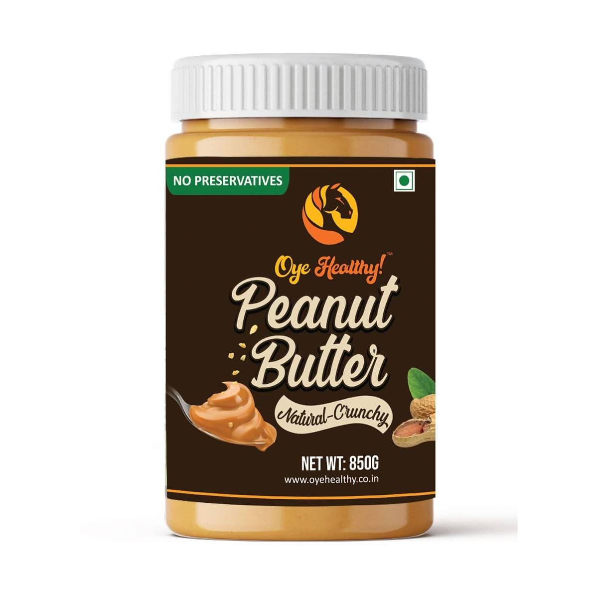 Oye Healthy Peanut Butter Natural Crunchy - Combo (850gm+340gm) | Grocsy