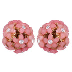 Trendoo Jewelry Gold-Polished Stylish Fancy Party Wear Pink Studs | Grocsy