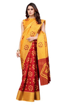 Vamika Ethnic Fire Maroon Jari Border Linen Saree | Grocsy