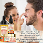 Wishcare Pure Glow Vitamin C Face Kit - For Bright & Young Skin With Hyaluronic Acid & Niacinamide | Grocsy