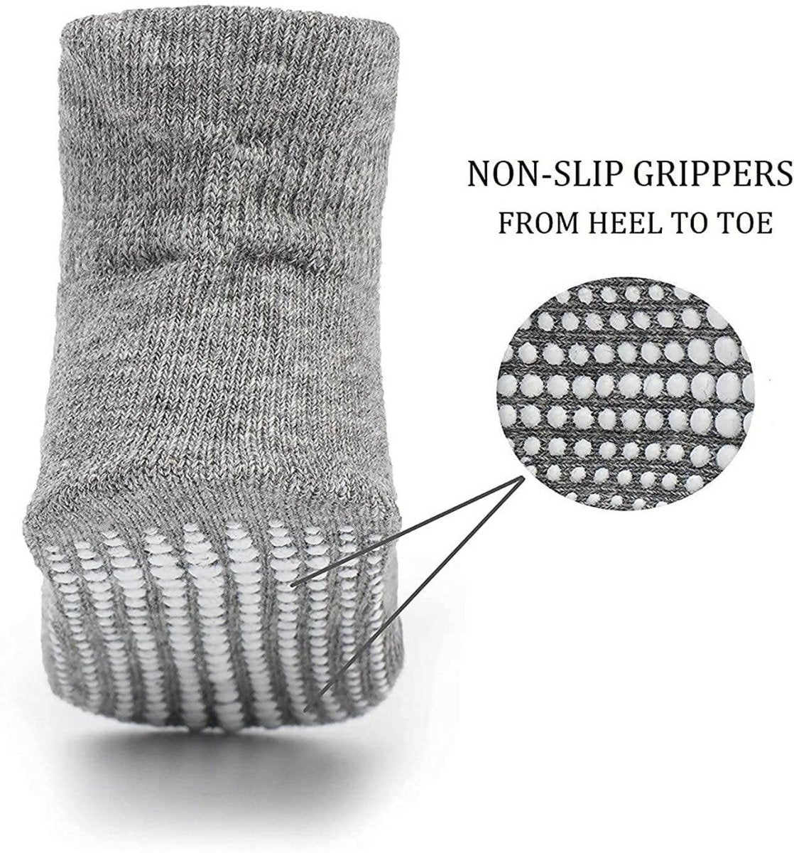 AHC Baby Socks Anti Slip Anti Skid Boys Girls Ankle Length Soft Cotton Socks with Grip | Grocsy
