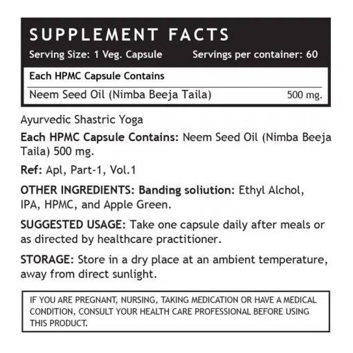 Inlife Neem Seed Oil Capsules | Grocsy