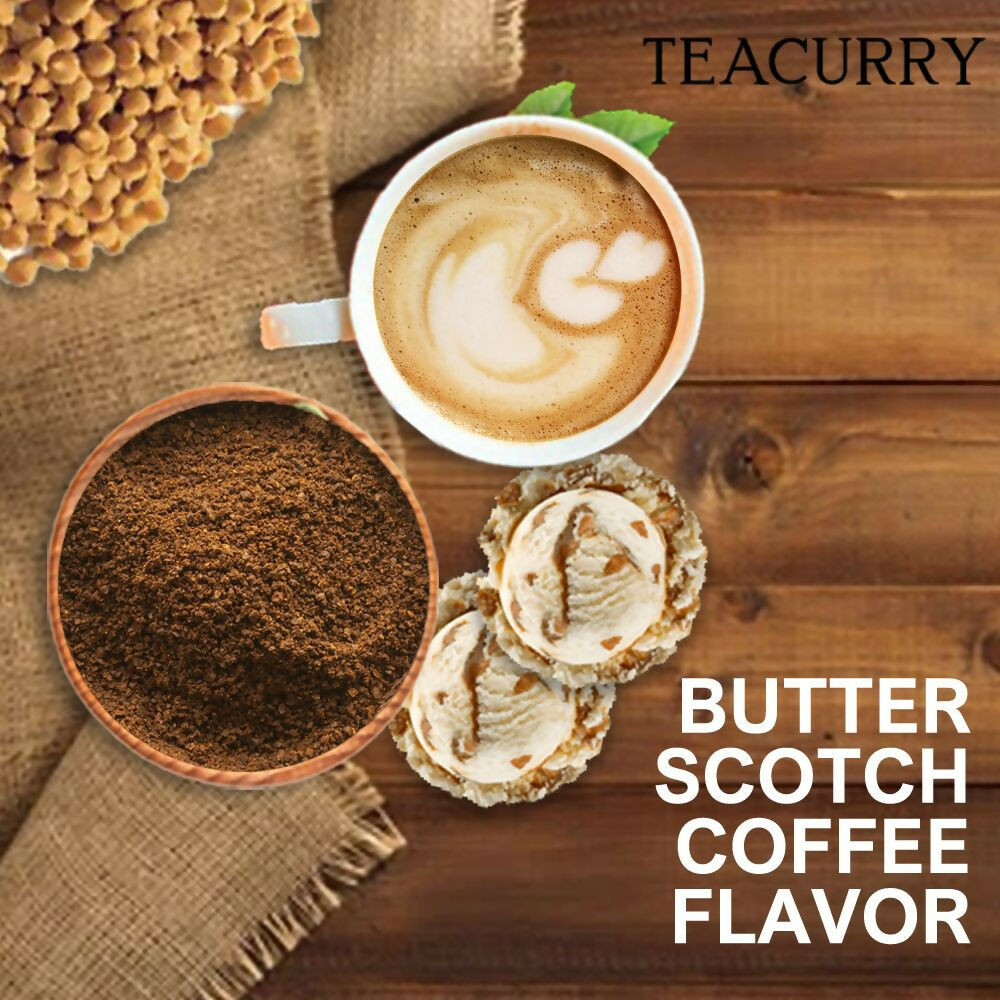 Teacurry Butterscotch Coffee - Arabica Freeze Dried Coffee for Instant Hot & Cold Coffee | Grocsy