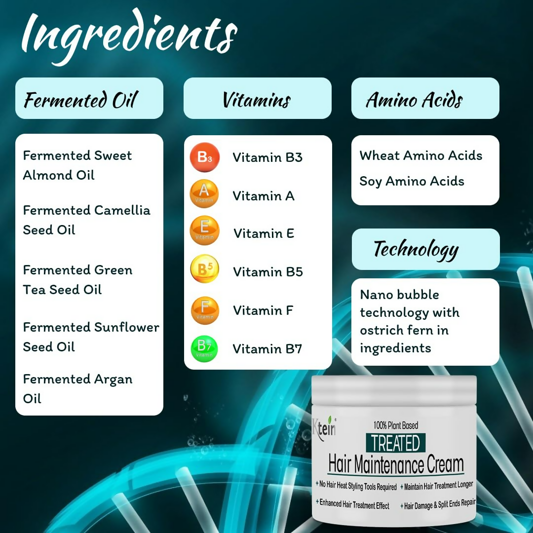 Ktein 100% Plant Based Treated Hair Maintenance Cream Natural | Grocsy