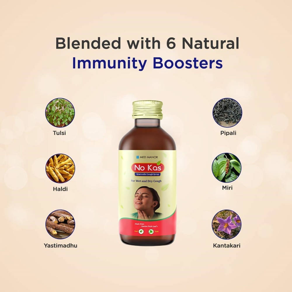 Med Manor Organics No Kas Ayurvedic Cough Syrup | Grocsy