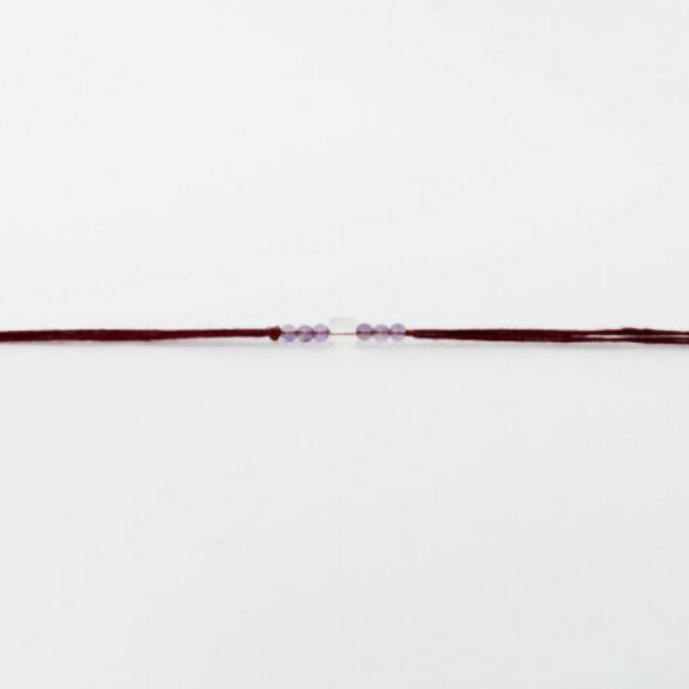 Indianvibez Bodh Clarity & Insight Real Crystal Stone Rakhi With Authenticity Certificate | Grocsy