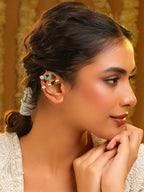 Ruby Raang Maroon Drops Ear Cuff | Grocsy