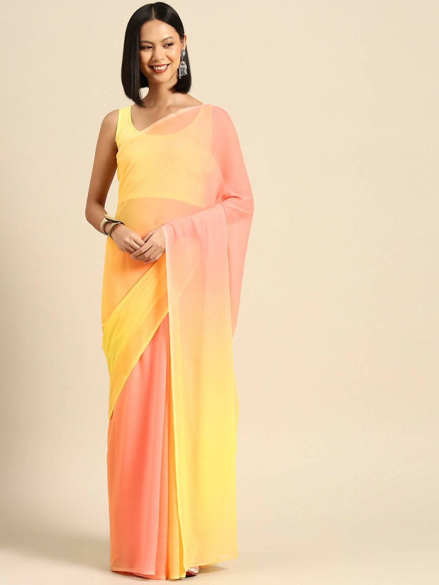 Ahalyaa Women's Traditional wear Saree - Yellow | Grocsy