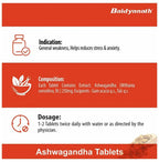 Baidyanath Kolkata Ashwagandha Tablets | Grocsy
