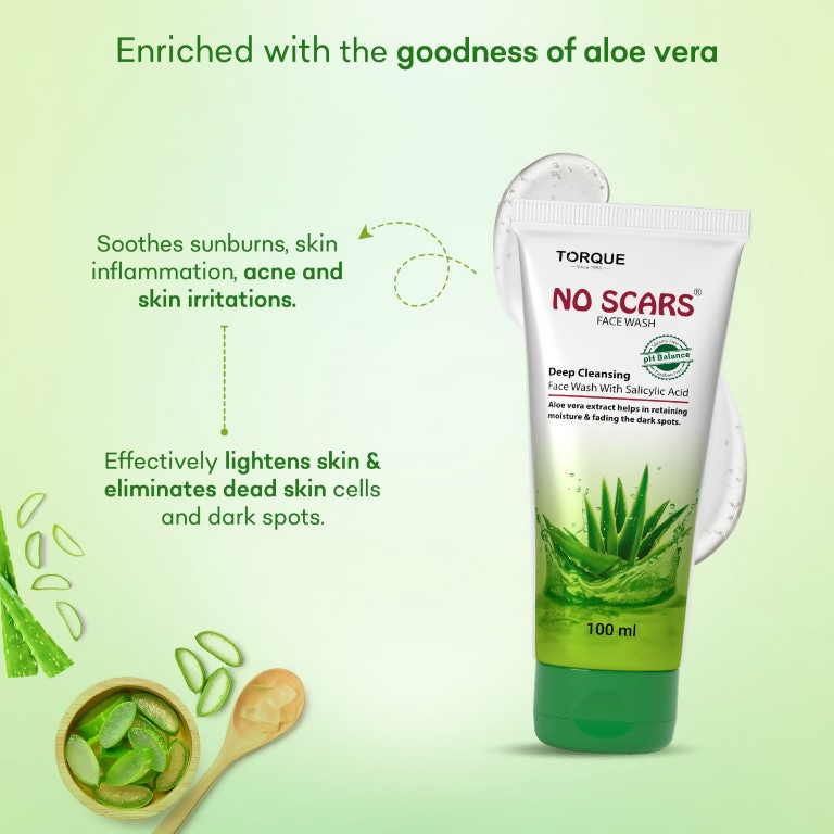 Torque's No Scars Aloevera Face Wash For Deep Cleansing | Grocsy