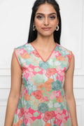 Myshka Women Multi Floral Rayon A-Line V-Neck Kurtis | Grocsy