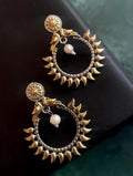 Joban Fashion Dual Tone Chandbali Antique Earring