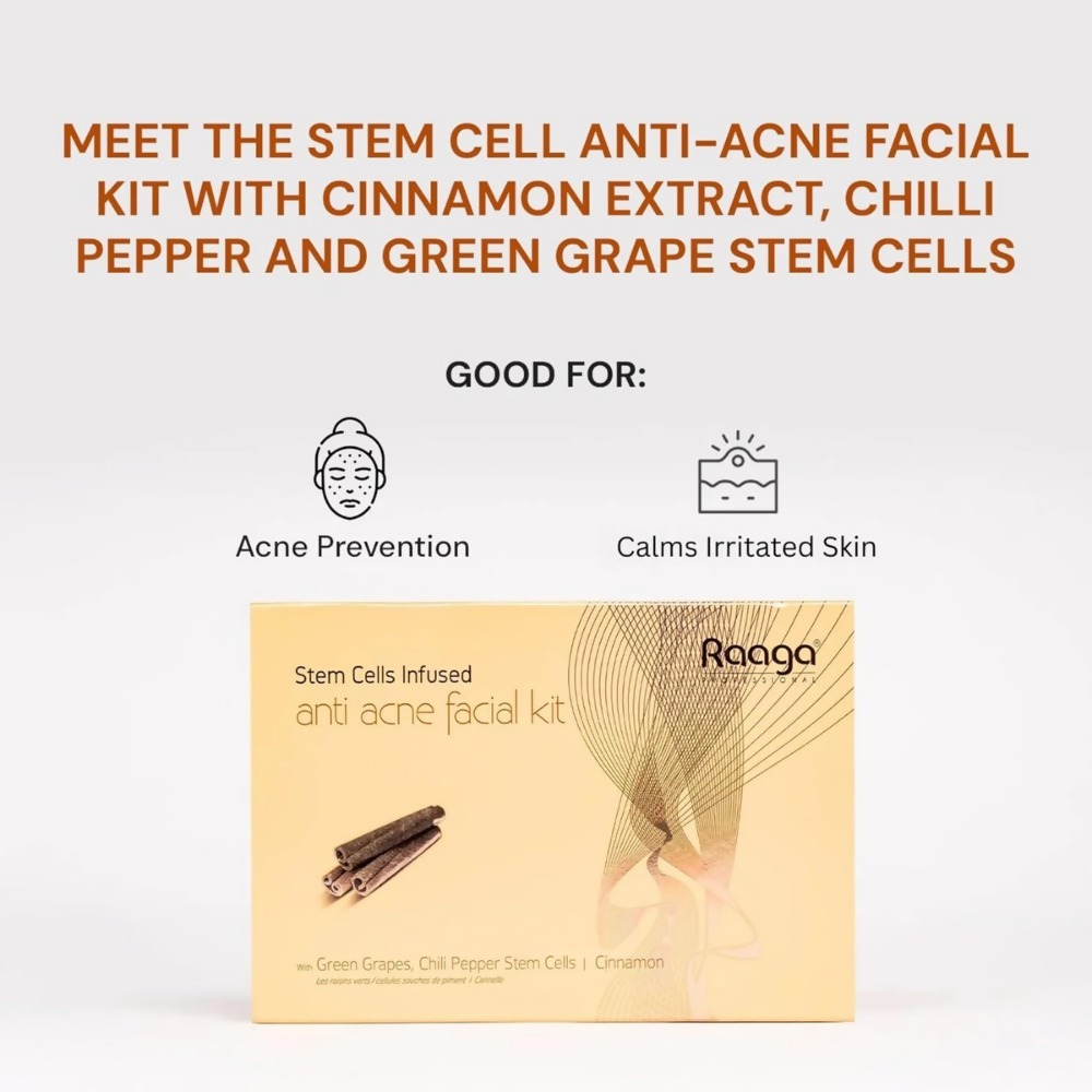 Raaga Professional Stem Cells Infused Anti Acne Facial Kit | Grocsy