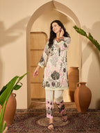 Joban Fashion Printed Off White Pure Cotton Cord Set | Grocsy