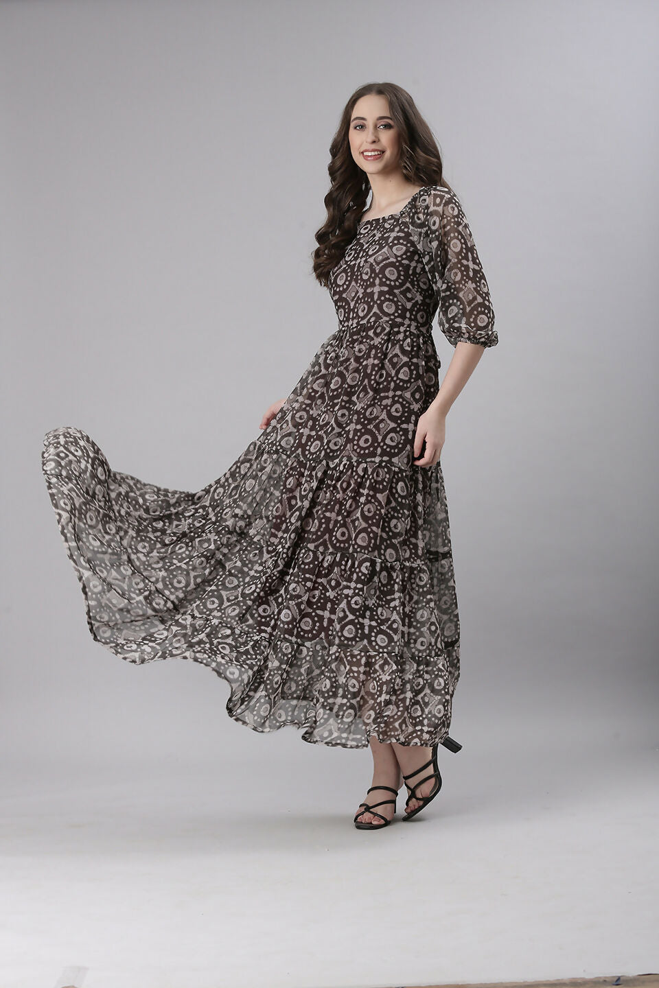 Souchii Printed Maxi Dress | Grocsy