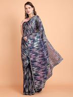Vamsee Dhavani Navy Blue Georgette Saree | Grocsy