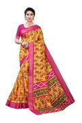 Vamika Mustard Linen Jari Border Saree (JANKI MUSTARD) | Grocsy