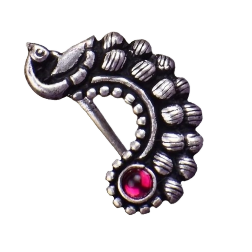 Thanu's Craft Maharashtrian Nath Clip on Marathi Nose ring without Piercing Oxidized nose Pin | Grocsy