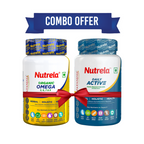 Patanjali Nutrela Daily Active + Omega 3 Softgel Combo | Multivitamin & Omega Bundle - Swadesiicart