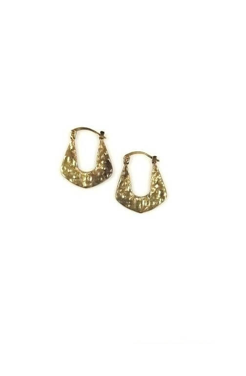 Bling Accessories Antique Brass Finish Brass Metal Hoop Earrings | Grocsy