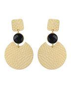 Joban Fashion Women Round Shape Matte Gold Earrings | Grocsy
