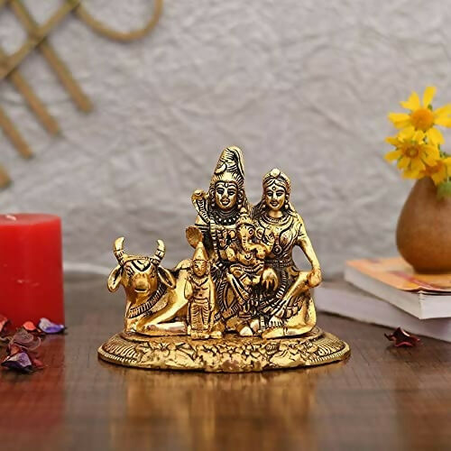 Collectible India Handcrafted Shiva Parvati Ganesh Idol | Grocsy