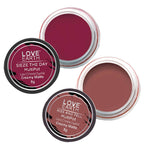Love Earth Lip Tint & Cheek Tint Multipot Combo (Mauvish Pink & Raspberry Pink) | Grocsy