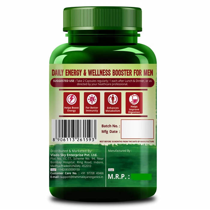 Himalayan Organics Whole Food Multivitamin For Men Vegetarian Capsules | Grocsy