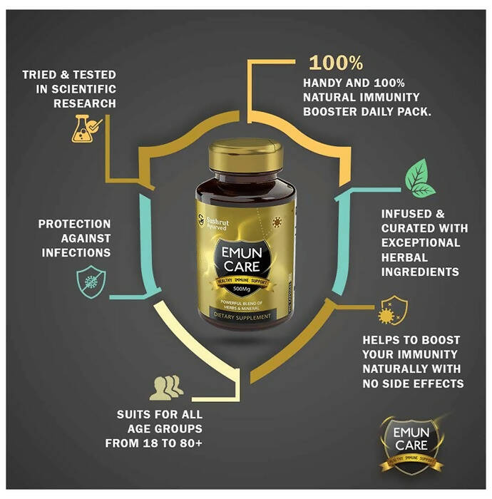Sushrut Ayurved Emun Care Veg Capsules | Grocsy