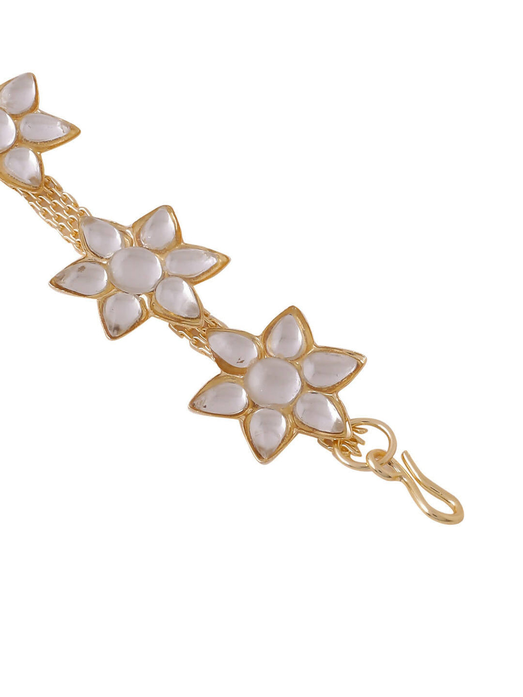 NVR Women's Gold-Polished Traditional Trending Matha Patti | Grocsy
